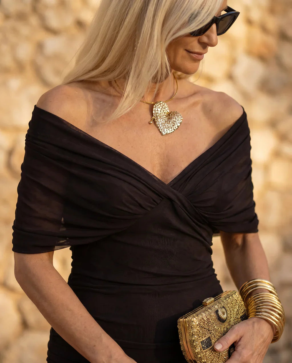 Wrap Dress in Crossover Style