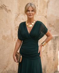 Wrap Dress in Crossover Style