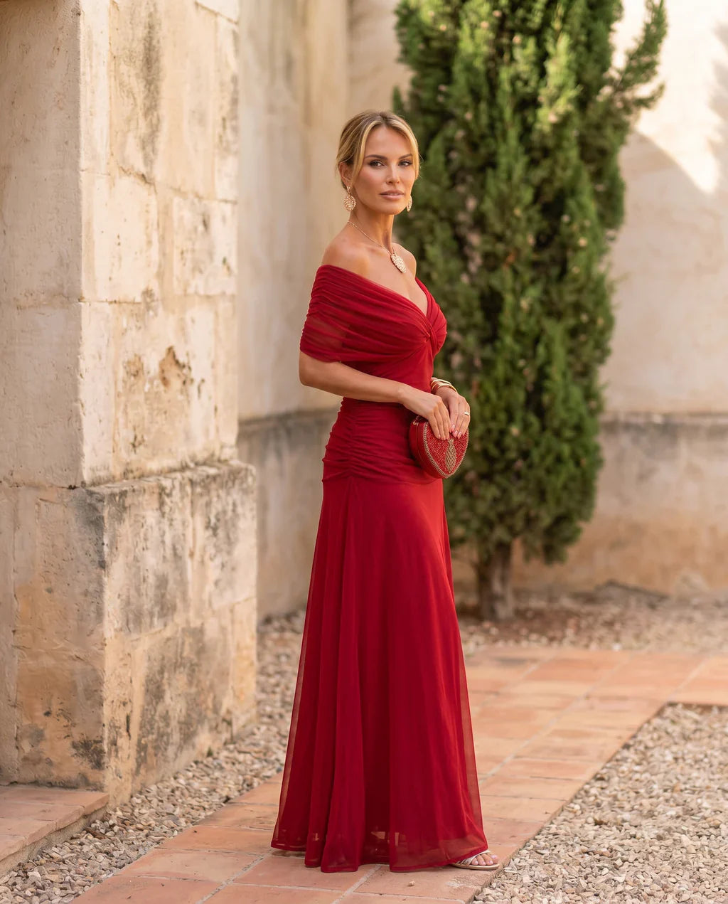 Wrap Dress in Crossover Style