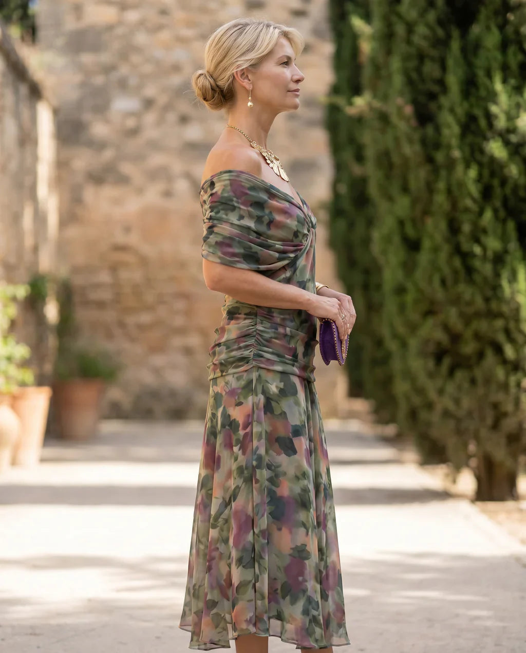 Wrap Dress in Crossover Style