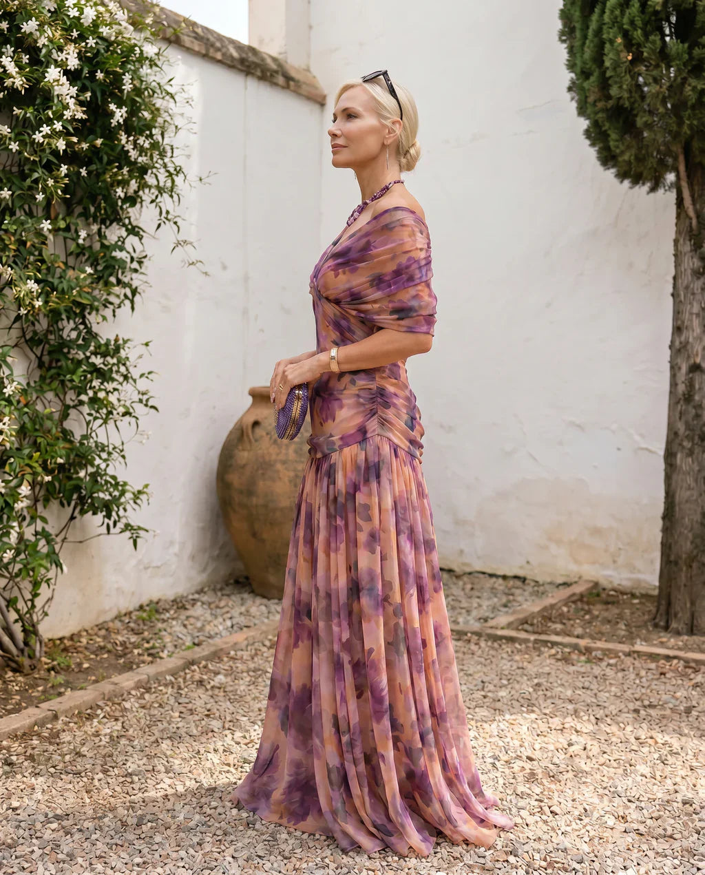 Wrap Dress in Crossover Style