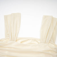 Giulia off-white mesh pleated midi dress