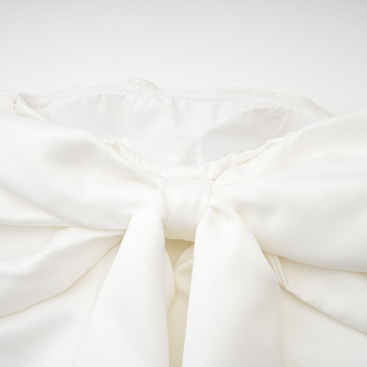 Hélène white oversize-bow mini dress