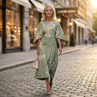 Moxlan | Elegant Floral Dress