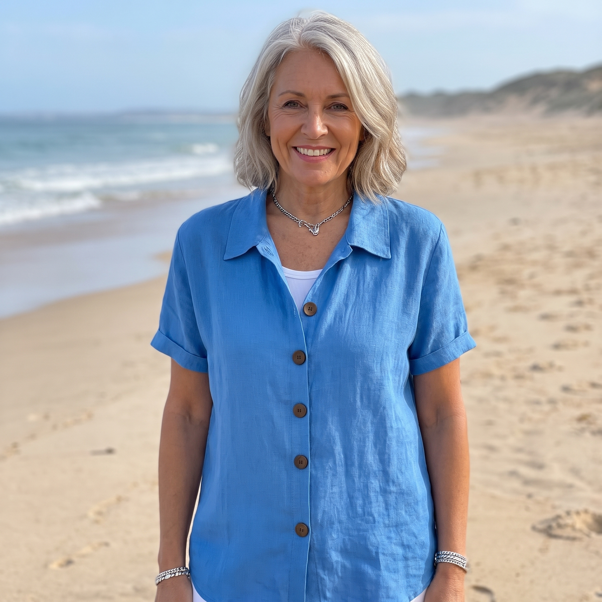 MILA BUTTON FRONT BLOUSE
