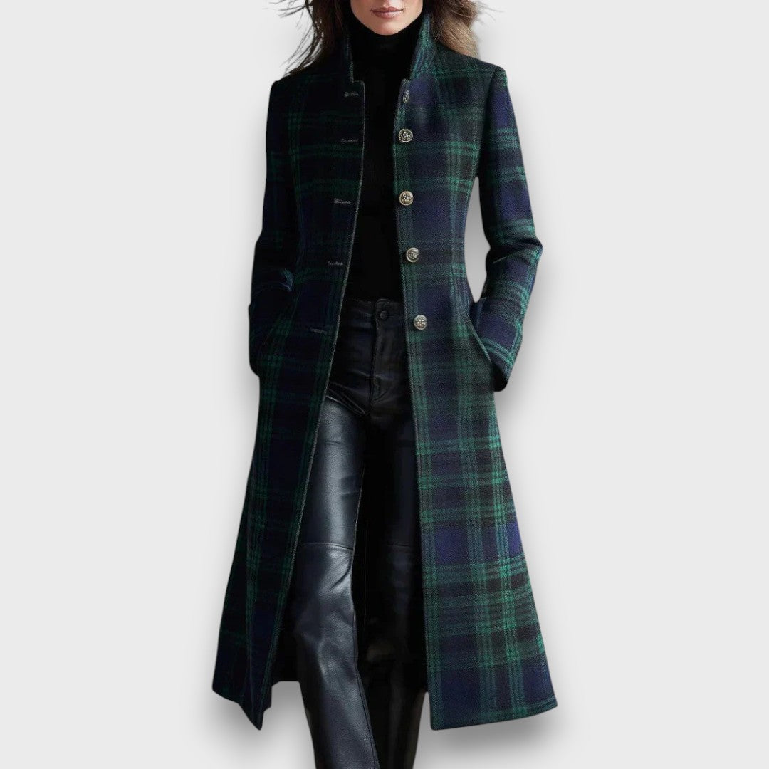 Miranda – Timeless Plaid Longline Coat
