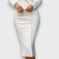 Elyndra – Tailored Blazer Midi Dress