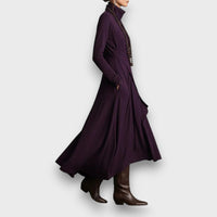 Palverra – Asymmetric Turtleneck Maxi Dress