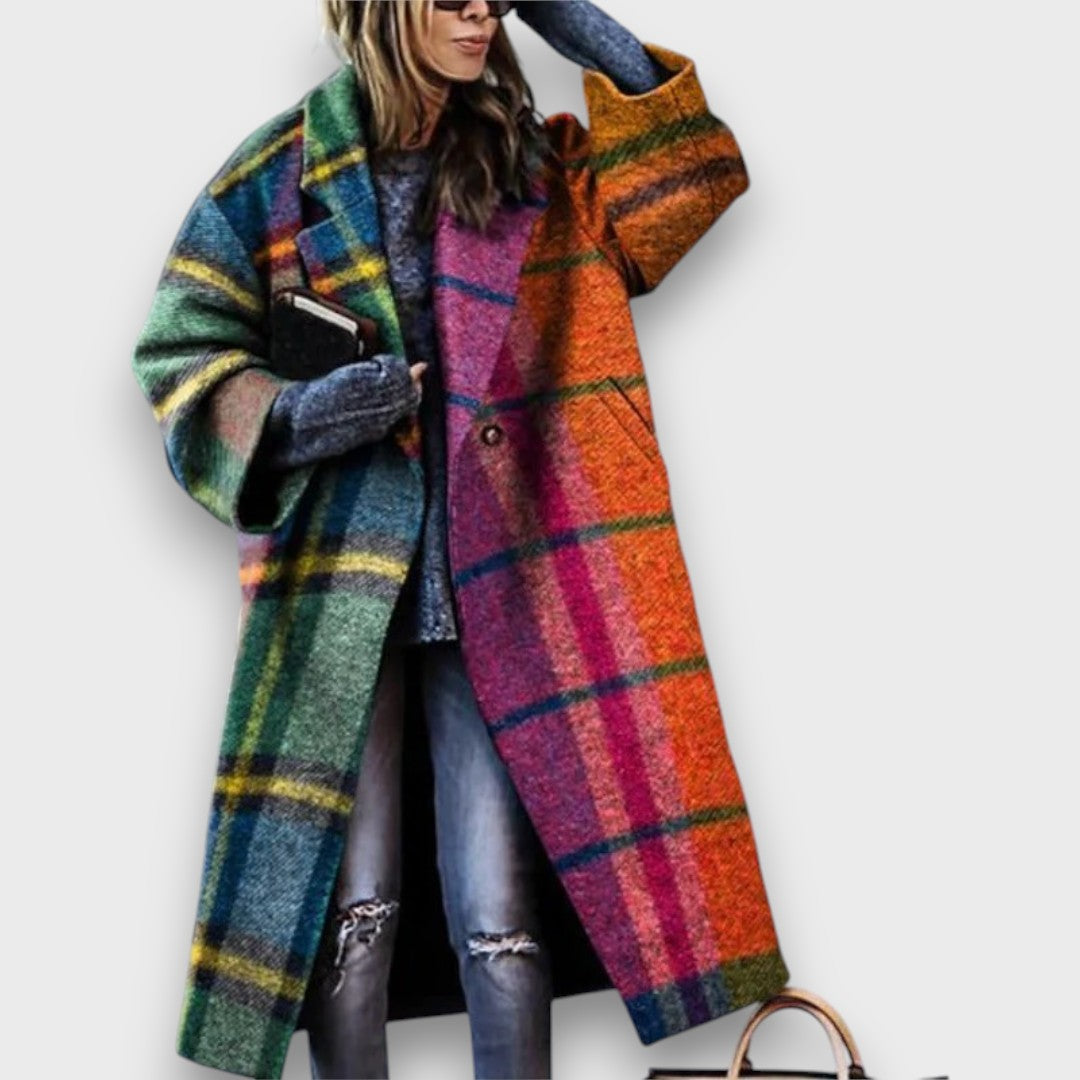 Fioren – Long Coat in Oversized Style