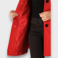 Sylvienne – Single-Breasted Winter Trench Coat