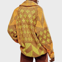 Parlina – Patterned Oversized Knit Jacket
