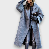 Fioren – Long Coat in Oversized Style