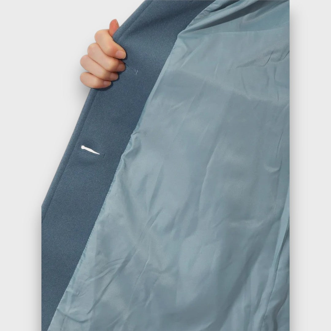 Sylvienne – Single-Breasted Winter Trench Coat