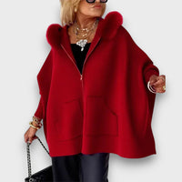 Adalle – Casual Fur-Trim Hooded Coat