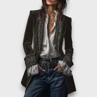 Karielle – Embroidered Velvet Tailored Jacket