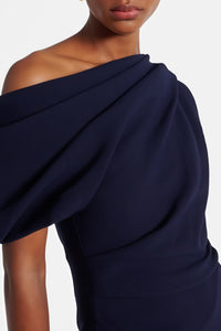Melokuhle Navy Blue Ribbon Design Midi Dress