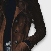 Irenelle – Long Vegan Suede Coat