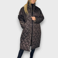 Vionne – Reversible quilted coat with leopard lining