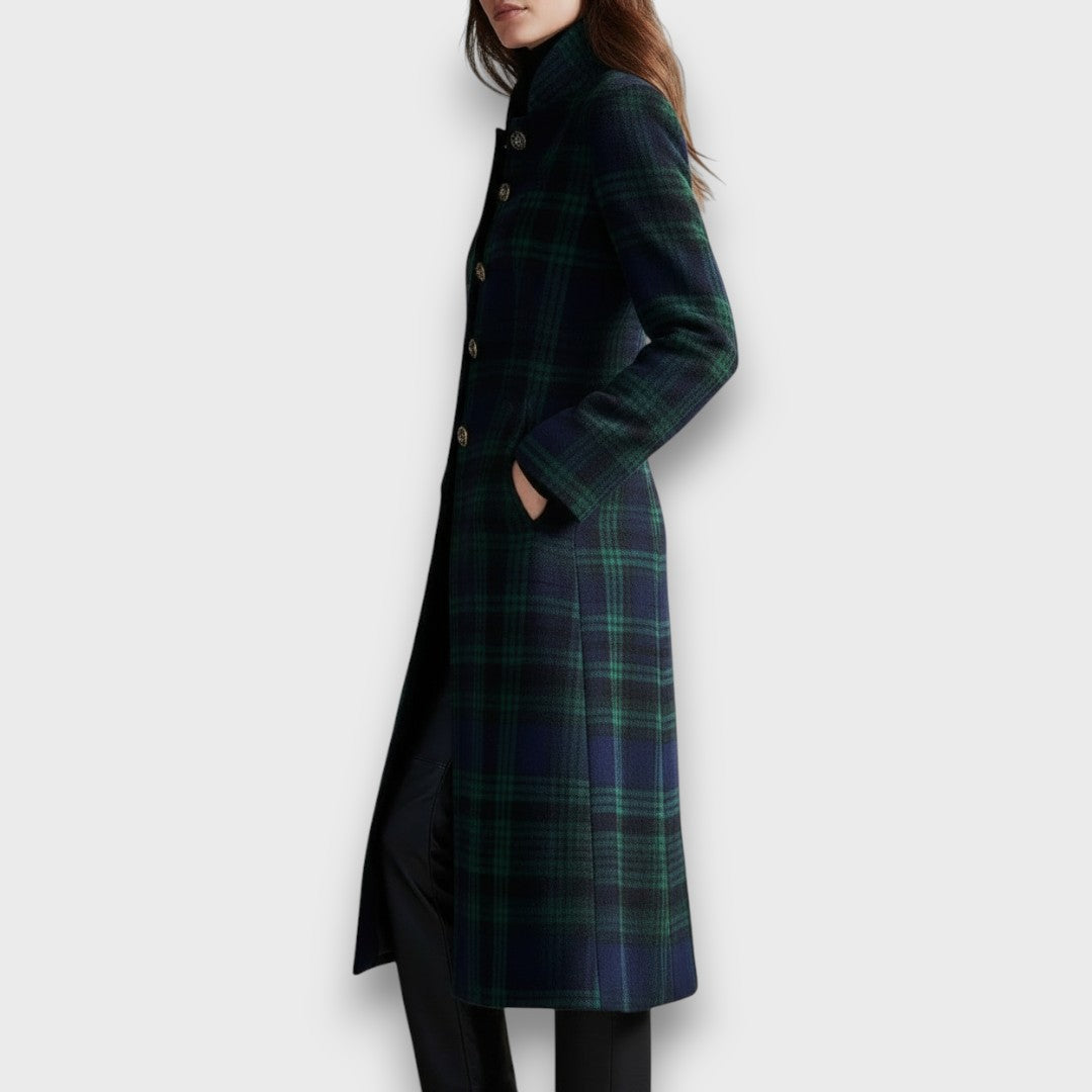 Miranda – Timeless Plaid Longline Coat
