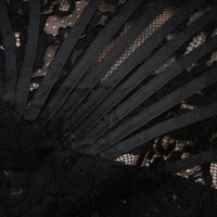 Kylitha black lace ribbon mini dress