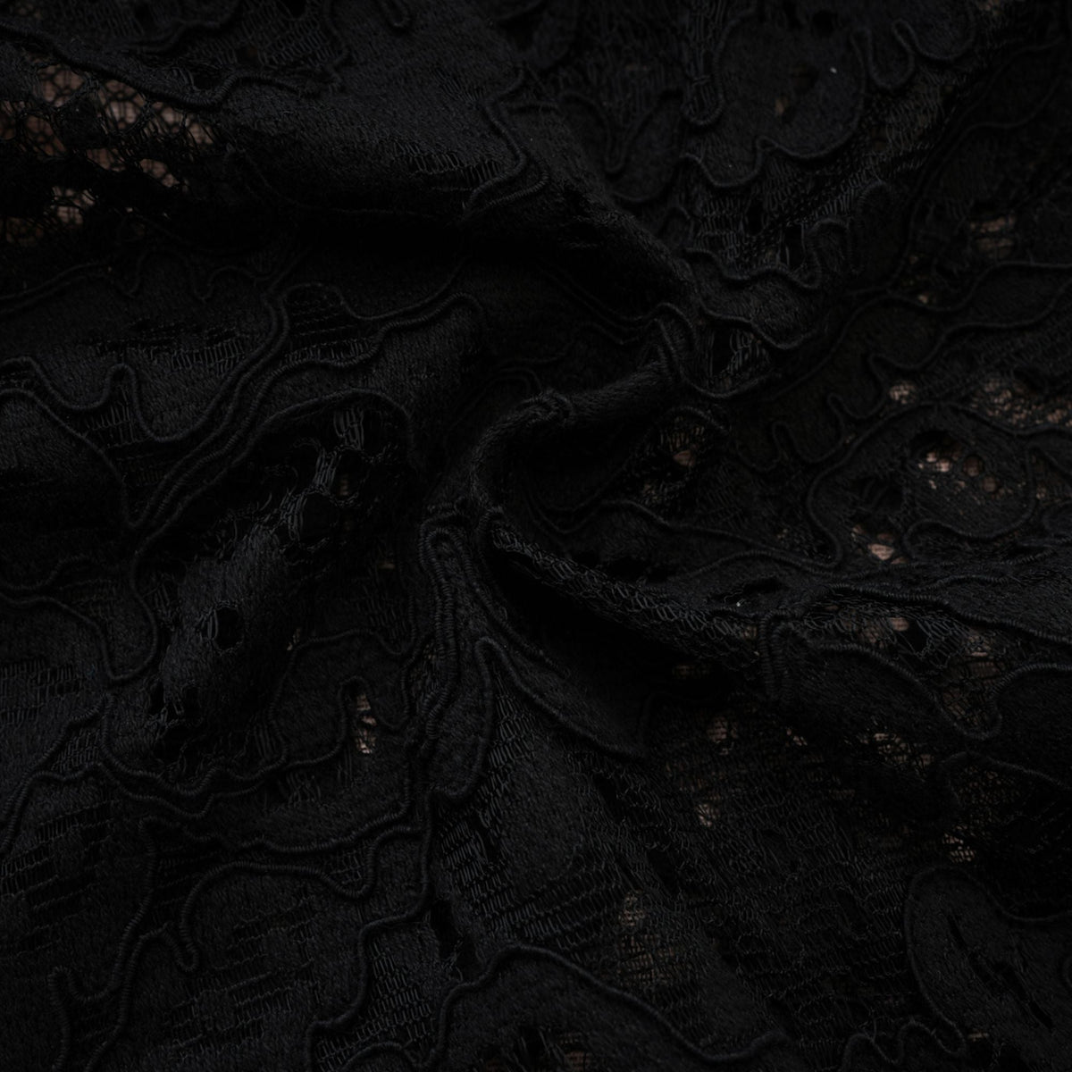Kylitha black lace ribbon mini dress