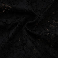Kylitha black lace ribbon mini dress