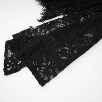 Kylitha black lace ribbon mini dress