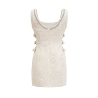 Manon blue tweed sequined mini dress