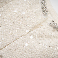 Manon blue tweed sequined mini dress