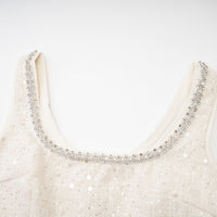 Manon blue tweed sequined mini dress