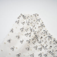 Melisande white embellished midi dress