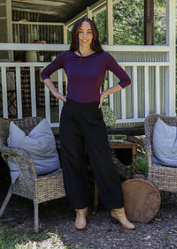 Nora Corduroy Pants Black