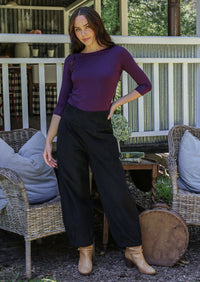 Nora Corduroy Pants Black