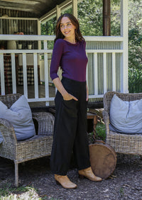 Nora Corduroy Pants Black