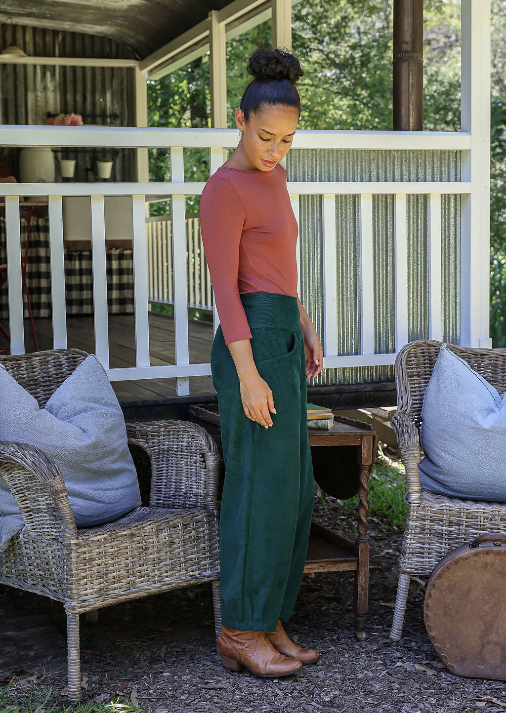 Nora Corduroy Pants Botanical Garden