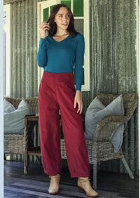 Nora Corduroy Pants Cabernet
