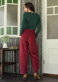Nora Corduroy Pants Cabernet