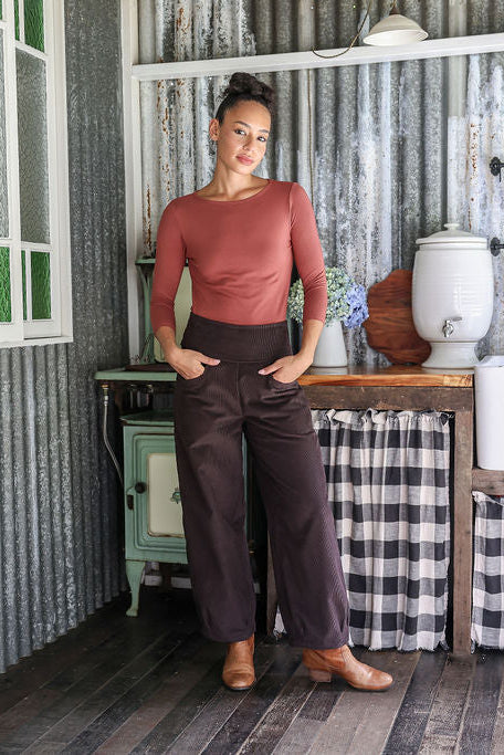 Nora Corduroy Pants Ganache