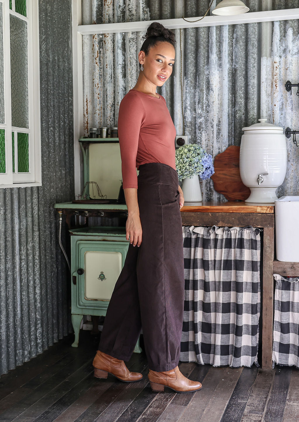 Nora Corduroy Pants Ganache