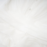 Renée white ruffled mini shirt dress