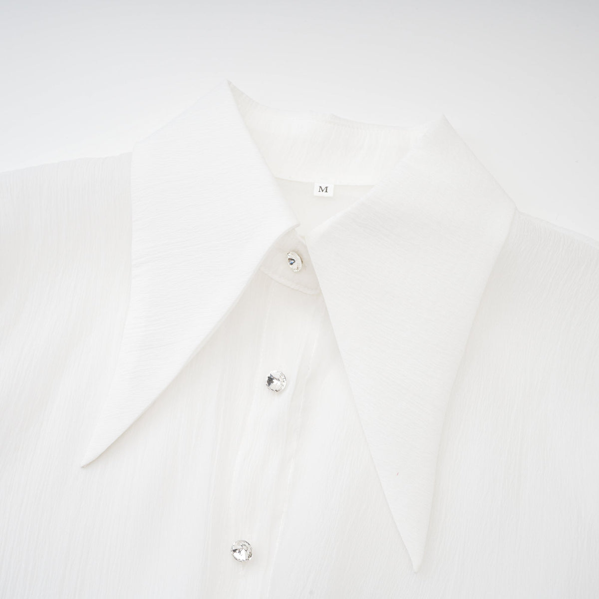 Renée white ruffled mini shirt dress