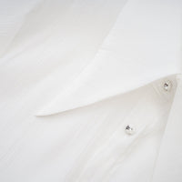 Renée white ruffled mini shirt dress