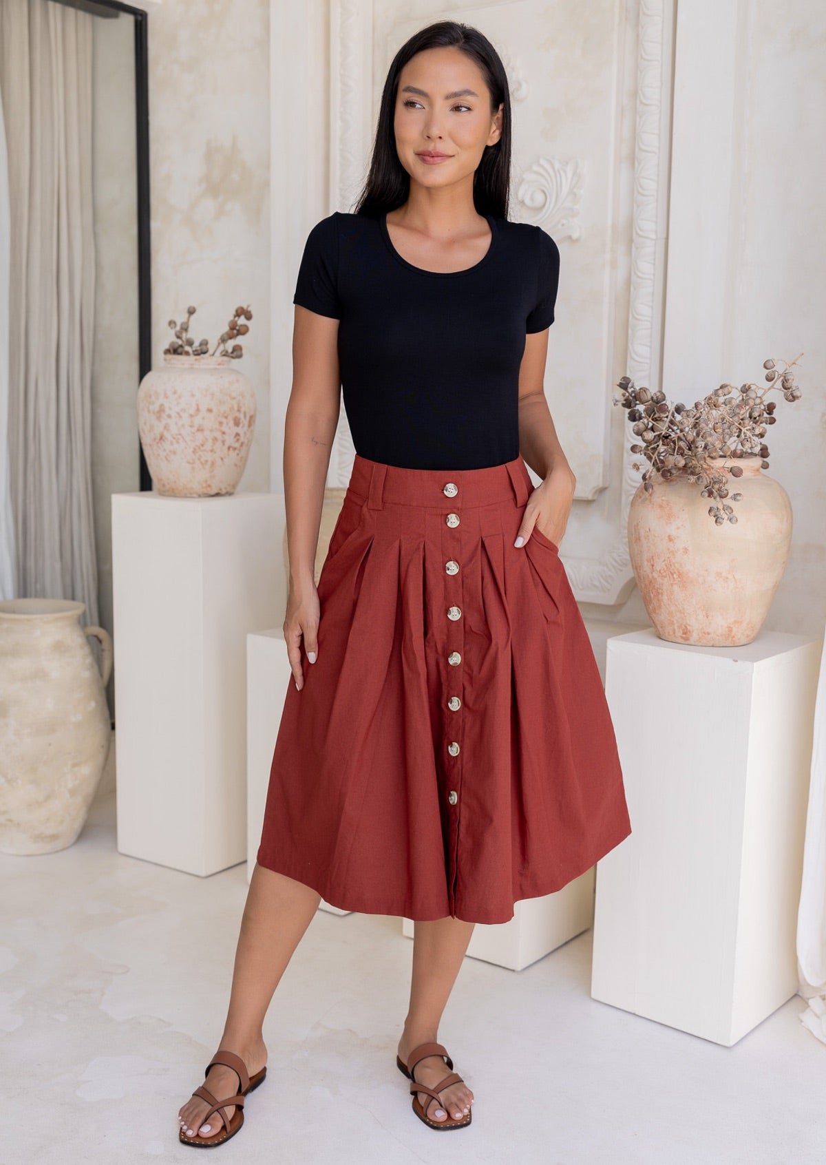 Ruby Skirt Burnt Henna