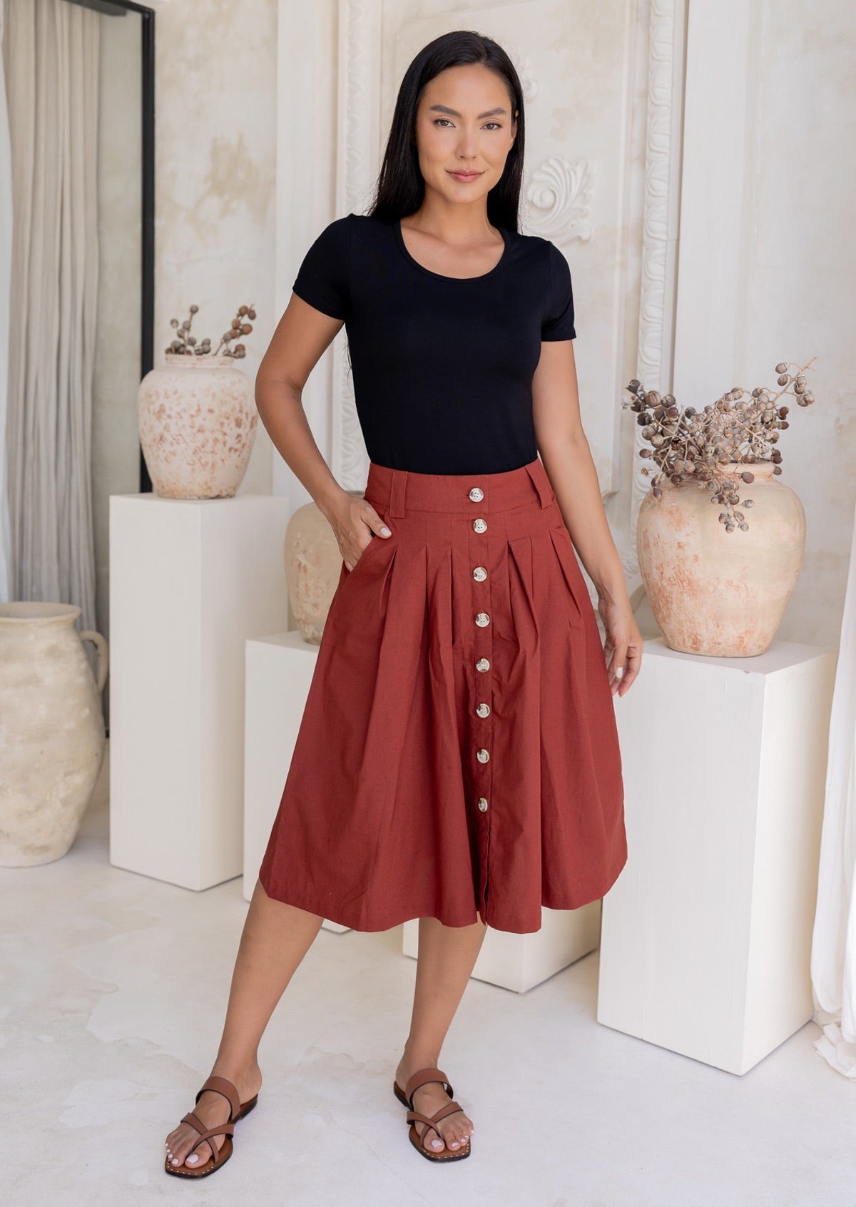 Ruby Skirt Burnt Henna