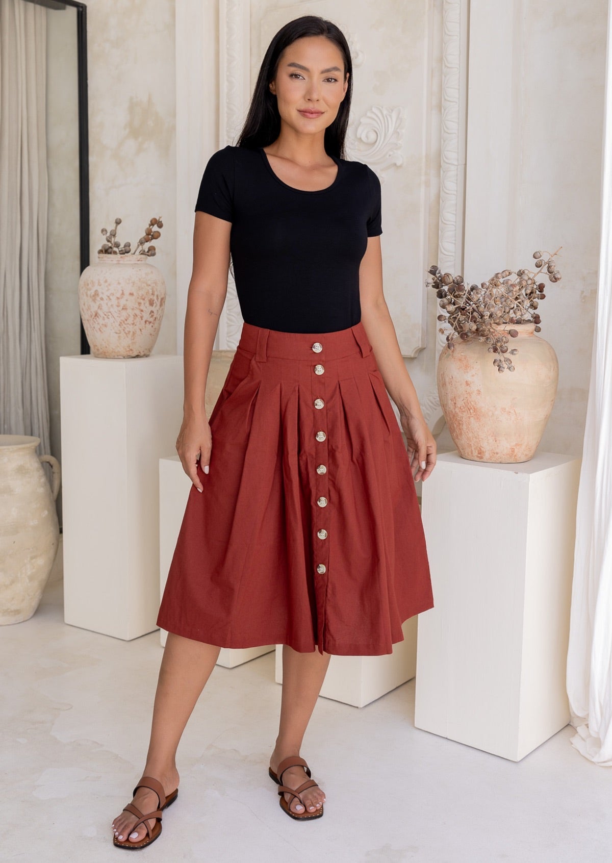 Ruby Skirt Burnt Henna