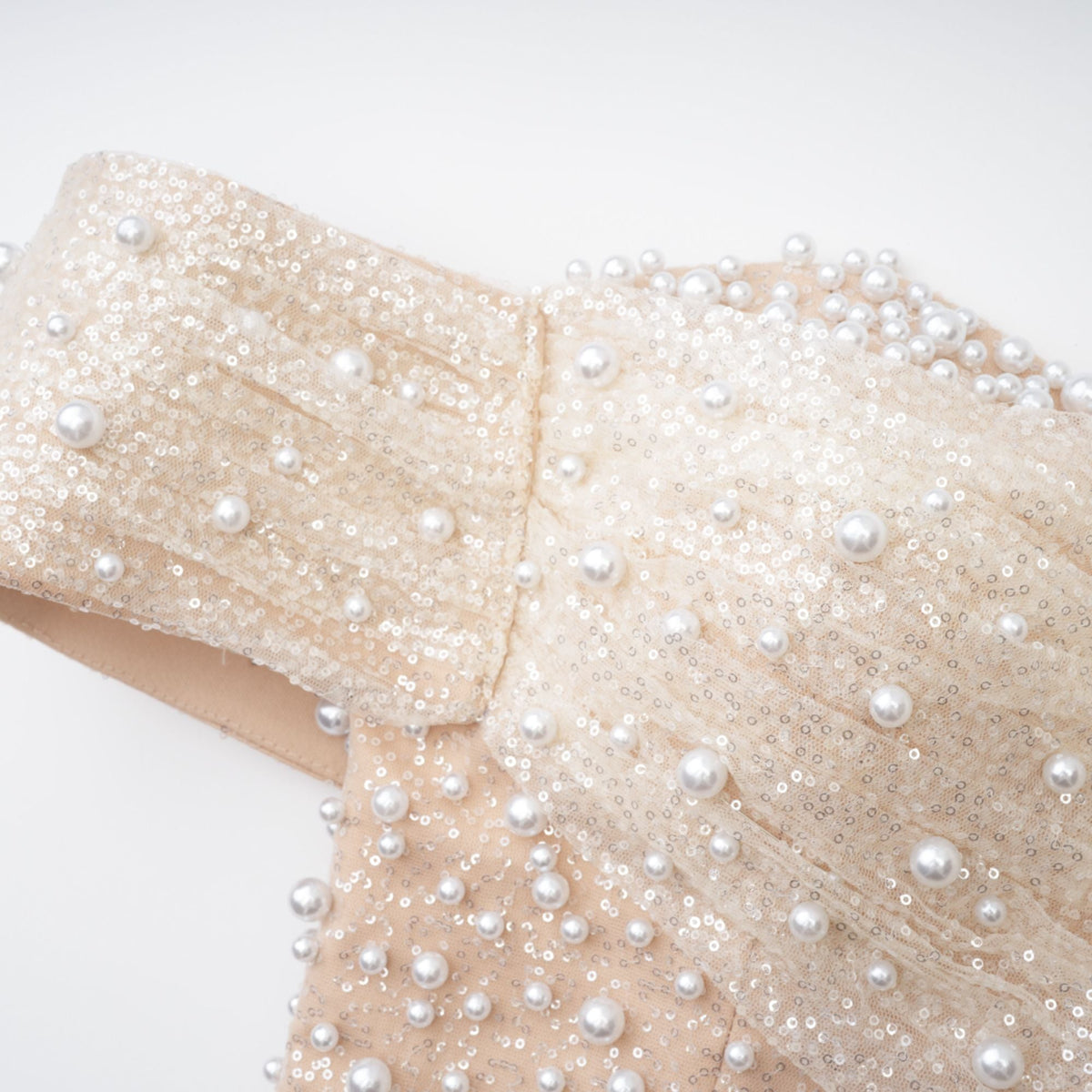 Sabine Faux Pearl Embellished Maxi Dress
