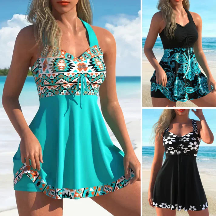 Strap Top & Fitted Swim Shorts Separable Swimsuit 