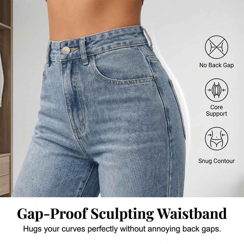 Women's High-Waisted Straight Leg Denim Jeans | Bundle Deal