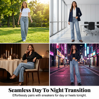 Women's High-Waisted Straight Leg Denim Jeans | Bundle Deal