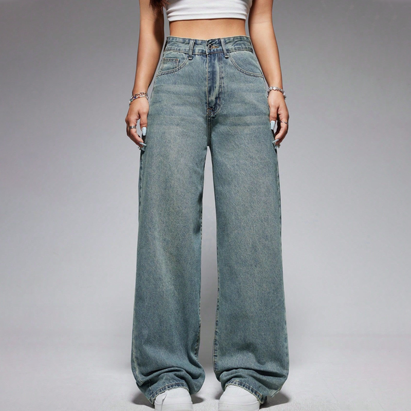 Women's High-Waisted Straight Leg Denim Jeans | Bundle Deal